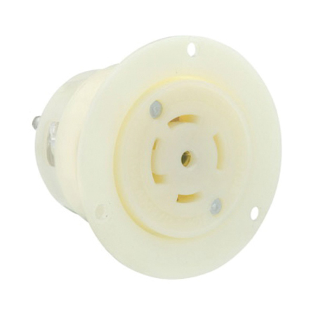 LEVITON 30A Flanged Outlet Locking Receptacle 4P 5W 347/600V 2836